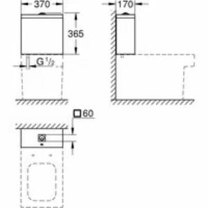 Смывной бачок для унитаза GROHE Cube Ceramic, наполнение снизу, альпин-белый (39490000) Смывной бачок для унитаза GROHE Cube Ceramic, наполнение снизу, альпин-белый (39490000)