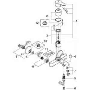 Смеситель для ванны GROHE BauEdge, хром (23334000) Смеситель для ванны GROHE BauEdge, хром (23334000)
