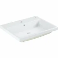 Раковина GROHE Cube Ceramic полувстраиваемая 60 см, альпин-белый (3947900H)