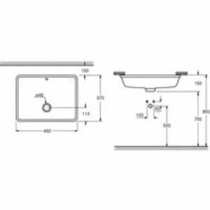 Раковина GROHE Cube Ceramic, встраиваемая 50 см, альпин-белый (3948000H) Раковина GROHE Cube Ceramic, встраиваемая 50 см, альпин-белый (3948000H)