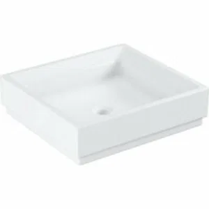 Раковина GROHE Cube Ceramic, свободностоящая, без перелива 50 см, альпин-белый (3948100H) Раковина GROHE Cube Ceramic, свободностоящая, без перелива 50 см, альпин-белый (3948100H)