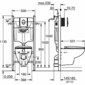 Готовый набор для туалета GROHE Bau Ceramic, инсталляция для подвесного унитаза GROHE Solido 5 в 1 (39419000) Готовый набор для туалета GROHE Bau Ceramic, инсталляция для подвесного унитаза GROHE Solido 5 в 1 (39419000)