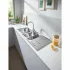 Мойка GROHE из нержавеющей стали с корзинчатым вентилем, оборачиваемая, 2 чаши, K400 80-S 116/50 2.0 (31587SD0) Мойка GROHE из нержавеющей стали с корзинчатым вентилем, оборачиваемая, 2 чаши, K400 80-S 116/50 2.0 (31587SD0)