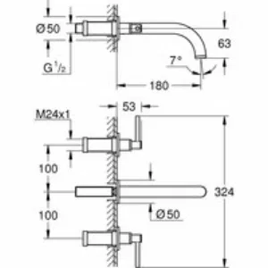 Внешняя часть смесителя для раковины GROHE Atrio на 3 отверстия, двухвентильный, хром (20169003) Внешняя часть смесителя для раковины GROHE Atrio на 3 отверстия, двухвентильный, хром (20169003)