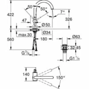 Смеситель для раковины GROHE Atrio, XL-Size, хром (32647003) Смеситель для раковины GROHE Atrio, XL-Size, хром (32647003)