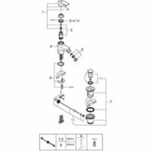 Смеситель для биде GROHE Start Flow с донным клапаном, хром (23770000) Смеситель для биде GROHE Start Flow с донным клапаном, хром (23770000)