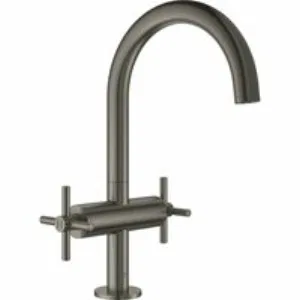 Смеситель для раковины GROHE Atrio двухвентильный, темный графит матовый (21019AL3) Смеситель для раковины GROHE Atrio двухвентильный, темный графит матовый (21019AL3)