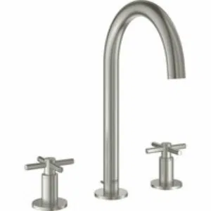 Смеситель для раковины GROHE Atrio двухвентильный на 3 отверстия, суперсталь (20008DC3) Смеситель для раковины GROHE Atrio двухвентильный на 3 отверстия, суперсталь (20008DC3)