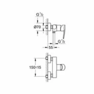 Душевая система GROHE Vitalio Start System 180 Flex со смесителем для душа, хром (NSB0161) Душевая система GROHE Vitalio Start System 180 Flex со смесителем для душа, хром (NSB0161)