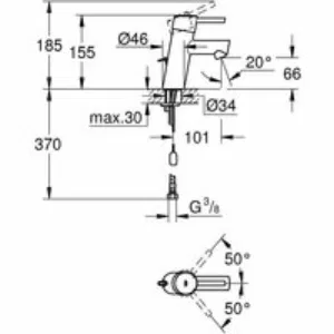 Смеситель для раковины GROHE Concetto с цепочкой, с ограничением расхода воды, хром (3220610E) Смеситель для раковины GROHE Concetto с цепочкой, с ограничением расхода воды, хром (3220610E)