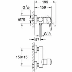 Смеситель для душа GROHE Concetto, хром (32210001) Смеситель для душа GROHE Concetto, хром (32210001)
