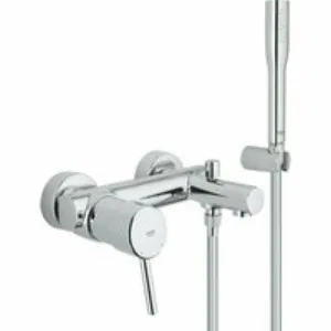 Смеситель для ванны GROHE Concetto с душевым гарнитуром, хром (32212001) Смеситель для ванны GROHE Concetto с душевым гарнитуром, хром (32212001)