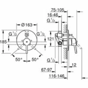 Смеситель для ванны GROHE Concetto в комплекте с монтажной, хром (32214001) Смеситель для ванны GROHE Concetto в комплекте с монтажной, хром (32214001)