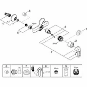 Смеситель для душа GROHE BauLoop, хром (23634000) Смеситель для душа GROHE BauLoop, хром (23634000)