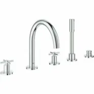 Смеситель для ванны GROHE Atrio двухвентильный, на 5 отверстий, на край ванны, хром (19923003)