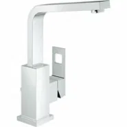 Смеситель для раковины GROHE Eurocube с донным клапаном и высоким изливом, хром (23135000)
