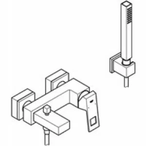 Смеситель для ванны GROHE Eurocube, хром (23141000) Смеситель для ванны GROHE Eurocube, хром (23141000)