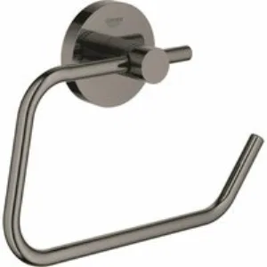 Держатель для туалетной бумаги без крышки GROHE Essentials, тёмный графит глянец (40689A01) Держатель для туалетной бумаги без крышки GROHE Essentials, тёмный графит глянец (40689A01)
