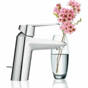 Смеситель для раковины GROHE Eurodisc Cosmopolitan с донным клапаном и ограничением расхода воды, хром (3319020E) Смеситель для раковины GROHE Eurodisc Cosmopolitan с донным клапаном и ограничением расхода воды, хром (3319020E)