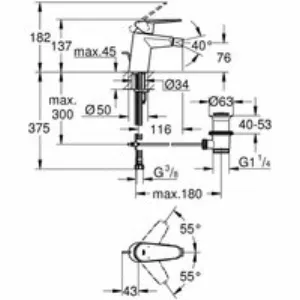 Смеситель для биде GROHE Eurodisc Cosmopolitan с донным клапаном, хром (33244002) Смеситель для биде GROHE Eurodisc Cosmopolitan с донным клапаном, хром (33244002)