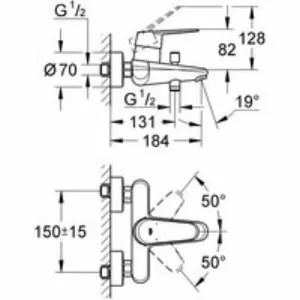 Смеситель для ванны GROHE Eurodisc Cosmopolitan, хром (33390002) Смеситель для ванны GROHE Eurodisc Cosmopolitan, хром (33390002)