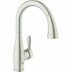 Смеситель для кухни GROHE Parkfield с вытяжным изливом, суперсталь (30215DC1) Смеситель для кухни GROHE Parkfield с вытяжным изливом, суперсталь (30215DC1)