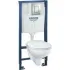 Система инсталляции GROHE Solido 5 в 1, с подвесным унитазом Bau Ceramic и панелью смыва Skate Cosmopolitan (39586000) Система инсталляции GROHE Solido 5 в 1, с подвесным унитазом Bau Ceramic и панелью смыва Skate Cosmopolitan (39586000)