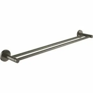 Держатель для полотенца GROHE Essentials 600 мм, двойной, тёмный графит матовый (40802AL1) Держатель для полотенца GROHE Essentials 600 мм, двойной, тёмный графит матовый (40802AL1)
