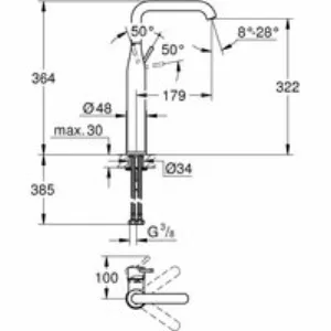 Смеситель для раковины GROHE Essence, XL-Size, теплый закат матовый (32901DL1) Смеситель для раковины GROHE Essence, XL-Size, теплый закат матовый (32901DL1)
