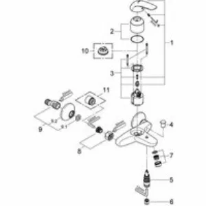 Смеситель для ванны GROHE Euroeco, хром (32743000) Смеситель для ванны GROHE Euroeco, хром (32743000)
