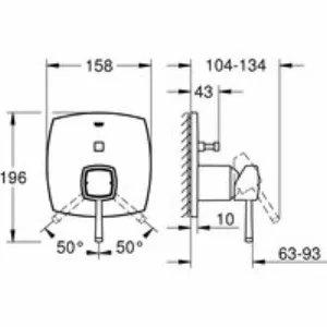Внешняя часть смесителя для ванны GROHE Grandera, хром/золото (24068IG0) Внешняя часть смесителя для ванны GROHE Grandera, хром/золото (24068IG0)