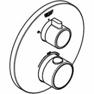 Внешняя часть термостата для душа GROHE Grohtherm на 2 потребителя, круглая, хром (24076000)