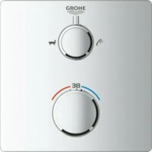 Внешняя часть термостата для ванны GROHE Grohtherm на 2 потребителя, хром (24080000) Внешняя часть термостата для ванны GROHE Grohtherm на 2 потребителя, хром (24080000)
