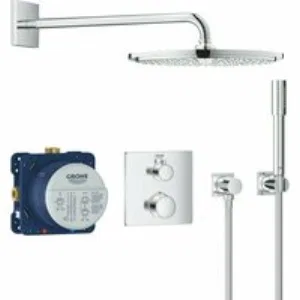 Душевая система GROHE Grohtherm с термостатом для душа, хром (34730000) Душевая система GROHE Grohtherm с термостатом для душа, хром (34730000)