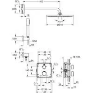 Душевая система GROHE Grohtherm с термостатом для душа, хром (34730000) Душевая система GROHE Grohtherm с термостатом для душа, хром (34730000)