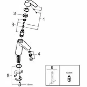 Смеситель для раковины GROHE Eurosmart, M-size, хром (23324001) Смеситель для раковины GROHE Eurosmart, M-size, хром (23324001)