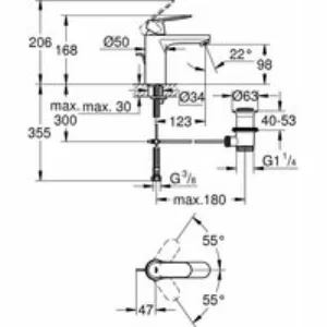 Смеситель для раковины GROHE Eurosmart Cosmopolitan, M-size, хром (23325000) Смеситель для раковины GROHE Eurosmart Cosmopolitan, M-size, хром (23325000)