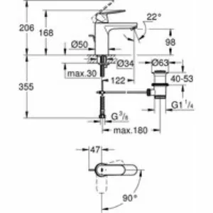 Смеситель для раковины GROHE Eurosmart Cosmopolitan, M-size, хром (2339600E) Смеситель для раковины GROHE Eurosmart Cosmopolitan, M-size, хром (2339600E)