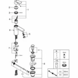 Смеситель для раковины GROHE Eurosmart Cosmopolitan, M-size, хром (2339600E) Смеситель для раковины GROHE Eurosmart Cosmopolitan, M-size, хром (2339600E)