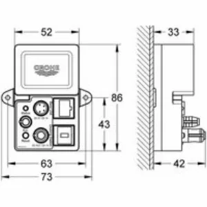 Модуль Bluetooth GROHE F-digital deluxe для паро-душевой кабины (36371000) Модуль Bluetooth GROHE F-digital deluxe для паро-душевой кабины (36371000)