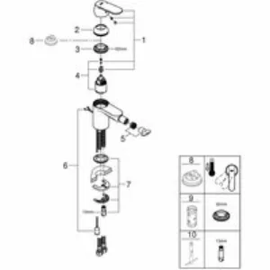 Смеситель для биде GROHE Eurosmart Cosmopolitan, S-size, хром (32840000) Смеситель для биде GROHE Eurosmart Cosmopolitan, S-size, хром (32840000)