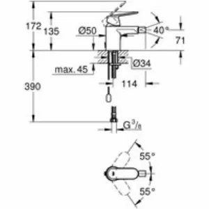 Смеситель для биде GROHE Eurosmart Cosmopolitan, S-size, хром (32840000) Смеситель для биде GROHE Eurosmart Cosmopolitan, S-size, хром (32840000)