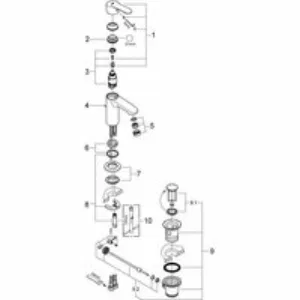 Смеситель для раковины GROHE Eurostyle Cosmopolitan, S-size, хром (23037002) Смеситель для раковины GROHE Eurostyle Cosmopolitan, S-size, хром (23037002)