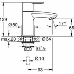 Кран для раковины GROHE Eurostyle Cosmopolitan, без функции смешивания, хром (23039002) Кран для раковины GROHE Eurostyle Cosmopolitan, без функции смешивания, хром (23039002)