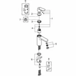 Смеситель для раковины GROHE Eurosmart Cosmopolitan, M-size, черный (23327KW0) Смеситель для раковины GROHE Eurosmart Cosmopolitan, M-size, черный (23327KW0)
