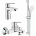 Готовый комплект для ванной комнаты GROHE BauEdge, хром (NB0047) Готовый комплект для ванной комнаты GROHE BauEdge, хром (NB0047)