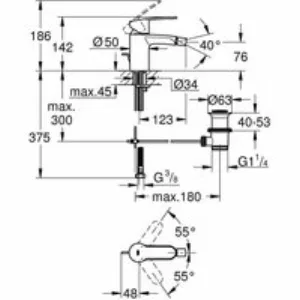 Смеситель для биде GROHE Eurostyle Cosmopolitan с донным клапаном, хром (33565002) Смеситель для биде GROHE Eurostyle Cosmopolitan с донным клапаном, хром (33565002)