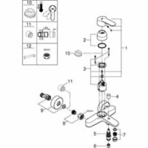 Смеситель для ванны GROHE Eurostyle Cosmopolitan, хром (33591002) Смеситель для ванны GROHE Eurostyle Cosmopolitan, хром (33591002)