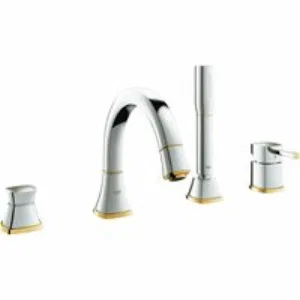 Смеситель для ванны GROHE Grandera на 4 отверстия, на край ванны, хром/золото (19936IG0) Смеситель для ванны GROHE Grandera на 4 отверстия, на край ванны, хром/золото (19936IG0)