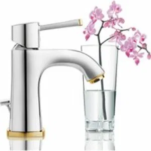 Смеситель для раковины GROHE Grandera с донным клапаном, хром/золото (23303IG0) Смеситель для раковины GROHE Grandera с донным клапаном, хром/золото (23303IG0)